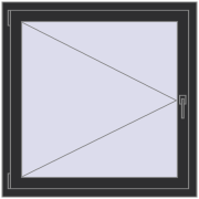 KORSA STANDARD (Euro 70) 1000x1000 mm ANTHRACITE_GREY_GLATT two-sided