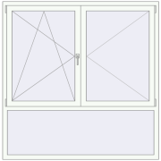 KORSA STANDARD (Euro 70) 1670x1690 mm RAL 9016 Traffic white two-sided