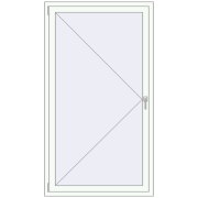 Tilt-and-Turn 1028x1841 mm KORSA ENERGY-SAVING (SYNEGO MD) RAL 9016 Traffic white two-sided