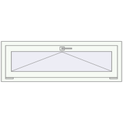 Tilt-and-Turn 1150x350 mm KORSA Altest Pony 375 RAL 9016 Traffic white two-sided