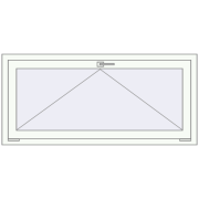 Tilt-and-Turn 1355x630 mm KORSA STANDARD (Euro 70) RAL 9016 Traffic white two-sided